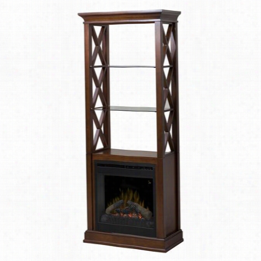 Dimplex Gds20l-1370wn Sea Bert Electricc Fireplace Book Shelf Tower In Walnut With Log Set