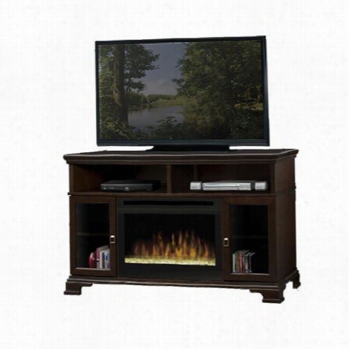 Dimplex Gds25 Brookings Media Console Lightning-like Fireplace With Glass Ember Bed