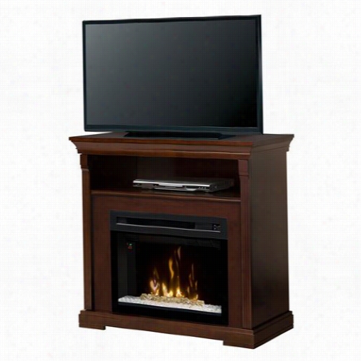 Dimplex Gds25hg-1362e Thorton Electric Fireplae Me Dia Console In Espresso With Acrylic Concreted Sugar