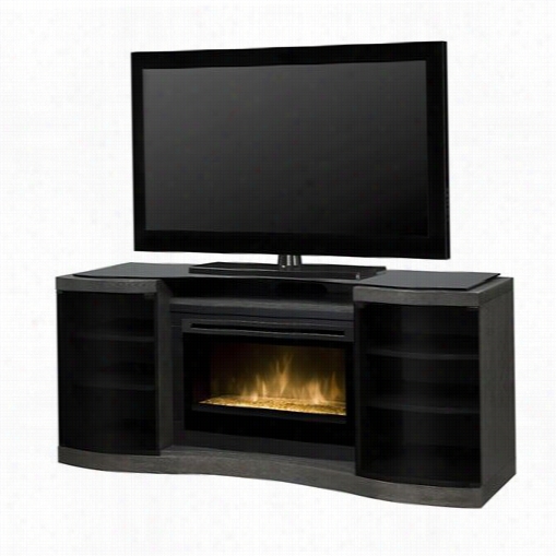 Dimplex Gds33g-1246sc Acton Electric Fireplace Media Cconsole In Siler Charcoal With Glass Ember Couch