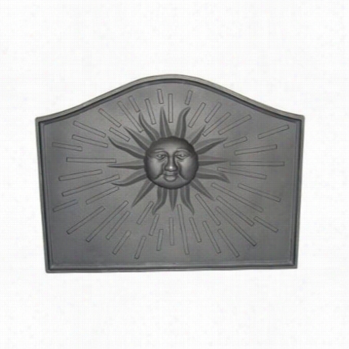 Homcomfort Cifbsn Sun Cast Iron Fireback In Matte Black