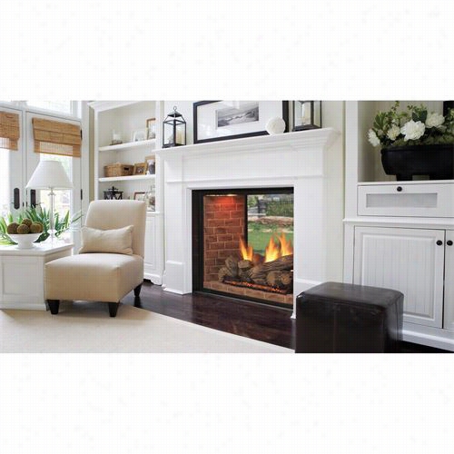 Majestic Kstdvp500 Marquis 48"" See-thru Top Vent Convertible Signature Command Control Clean Face Direct Vent Fireplace