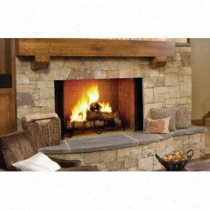 Majestic Sb80hb 42"" Radiant Wood Burning Fireplace W-herringbone Brick Pattern