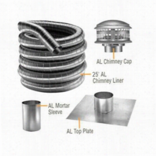 M&g Duravent 3dfa-25k 3"" X 25' Duraaflex Aluminum Chimney Liner Kit