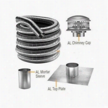 M&g Duravent 4df304-15k 4"" Duraflex304 15 Kit In Stainless Steel