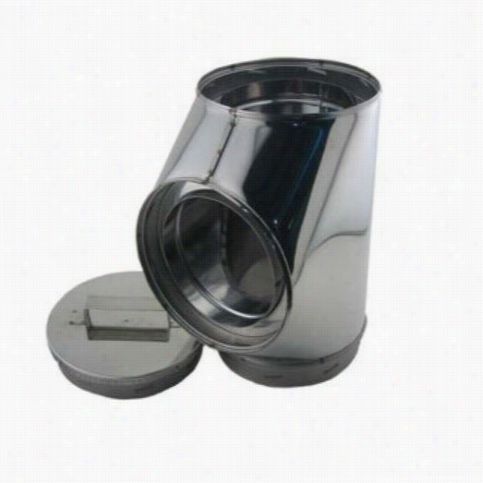 M&g Duravent 5dt-t-ss Duratech 5"&qquot; Stainless Steel Scientific Division  A Chimney Pipe Insulated Tee With Cap