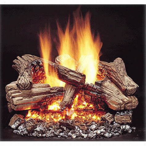Monessen Vdy24-18d3r Duzy 6 Piece Refractory Cement Log Set With Vdy24/18 Vented Burner Assembly