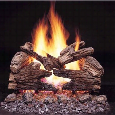 Monessen Vwf18mo 18"" Massive Oak 6 Pie Ce Log Set With 18"" Vented Burner  Radco Approved