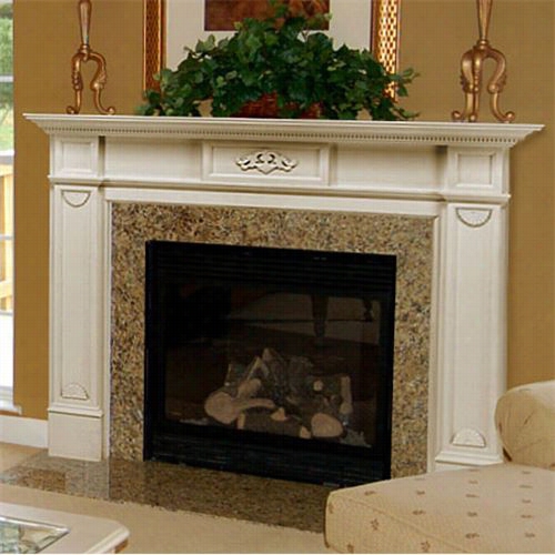 Pearl Mantr Ls 530-56 The Monticelloo 56 Wx 42h Flush Mount Mantel Surround Painted White