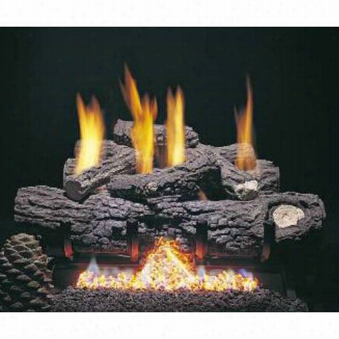 Peetrson Real Fyre Chtg10 Charred Trail Oak Vent Free Gas Lllg Set With I-2000 Plus Burner System