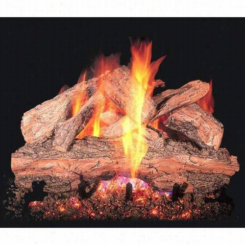 Peterson Real Fyre Red G45 Red Oak Designer Vented Log Set With G45 Triple T Burner