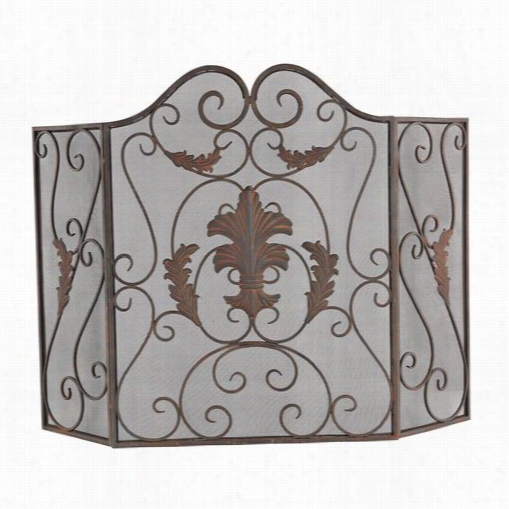 Sterling Indusries 51-10161 Iron Sroll Work Fire Screen