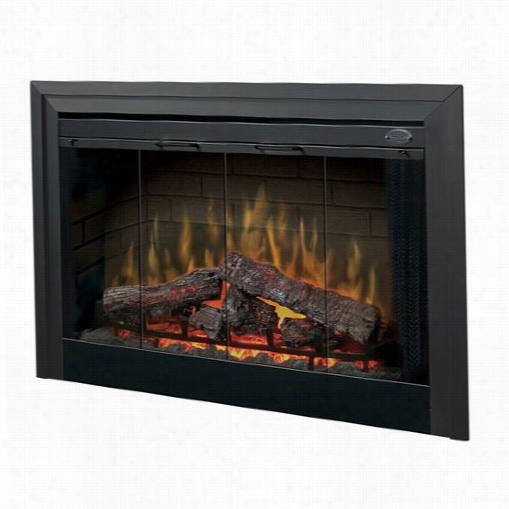 Dimpl Ex Bf45dxp 45"" Direct Wire Firebox With Resin Logs And Brick Backing