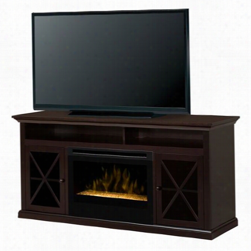 Dimplex Gds25g-1390dr Newman Elecyric Fireplace Media Console In Esppresso With Glass Ember Bed