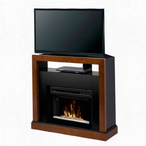 Dimplex Gds25hg-5309wn Tanner Electric Fireplace Corner Media Console In Walnut With Acrylic Ice