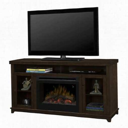 Dimplex Gds25l-1491k Dupont Electric Fireplace Media Console In Brown With Log Place