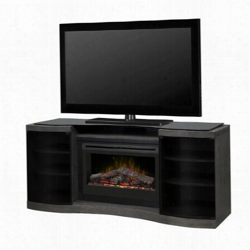 Dimplex Gsd33-1246sc Acton Electric Fireplace Media Console In Silver Charcoal With Lo Gs Set