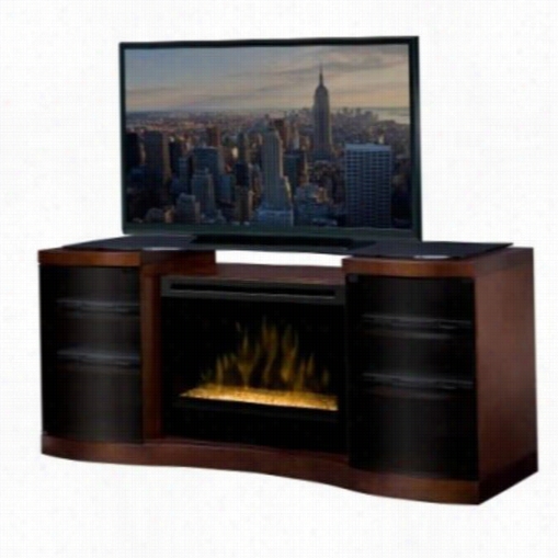 Dimplex Gds33g-1246wal Acton Media Cosnole Electric Fireplace Iin Walnut With Glass Embers