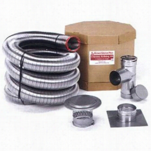 Homesaver 1716 6quot;" Relinnig Kit (tee, Tee Coer, Collarplate, Collarplate Raain Cap And Band Connections)