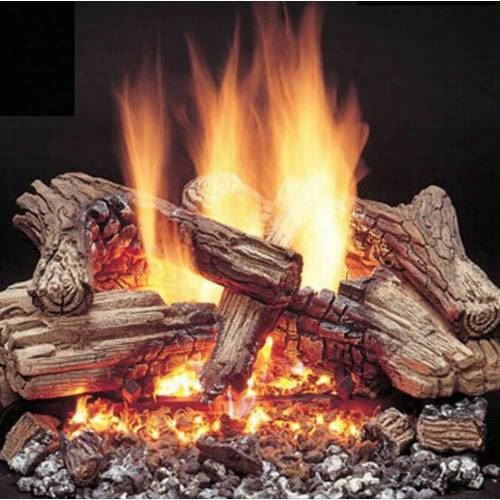 Majestic  Vdy24-18d3r 6 Piece Refractory Cement Log Set With Burner Assebly