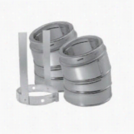 M&g Duravent 5dt -e15kss Duratech 5q&uot;" Class A Chimney Pipe Stainless Steel 15 Degree Elbow  Kit