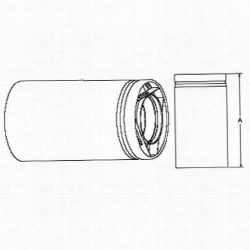 Metalbest 1604084b  14-22in Adj Ustable Direct Temp 4 X  6-5/8in Pipe - Lback