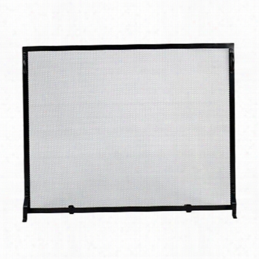 Minuteman Sa-4433 44""  X 33"" Plain Flat Fireplace Screen In Black