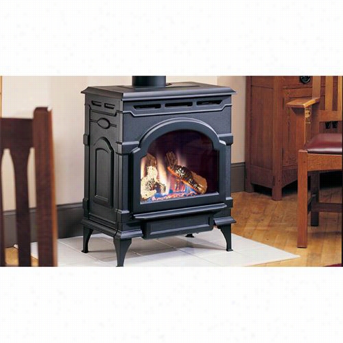 Monessen Oxdv30nvsb Oxford Cast Iron Natural Gas Dierct Vent Stove In Classic Black