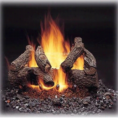 Monessen Vwf30ao 30"" American Oak 7 Piece Log Set With 30"" Vented Burner Radco Approved
