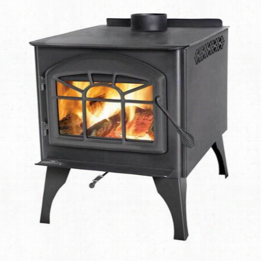 Napoleon 1400ml Huntsville Medium Wood Stove In Mettalllic Black With Leg