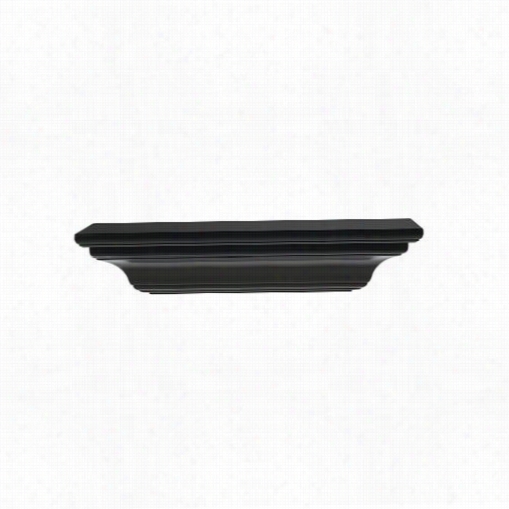 Pearl Mantels 618-24b Crestwood 24"" Wall Shelf Medium Density Fiberboard In Black Pain