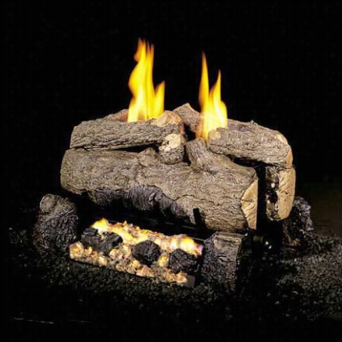 Peterson Real Fyre Efvg182 Evening Fyre Vent Fre Gas Log Set Ofr See-thru Fireplace  With G18 Burner