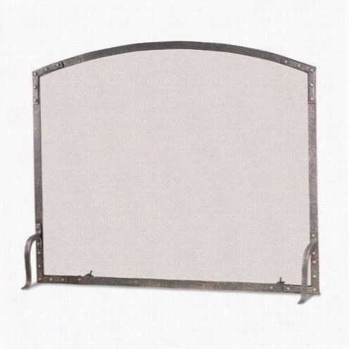 Pilgrim 18329 Single Flaf Panel Fireplace Screen In Forged Iron