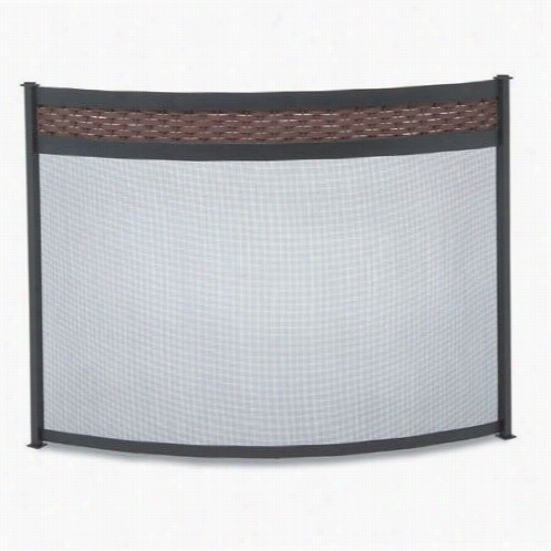 Pilgrim 188349 Basket Weave Bowed Fireplace  Screen