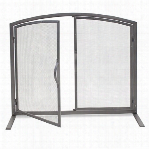 Pilgrim 18476 Shadow Iron Screen In Natural Iron With Doors