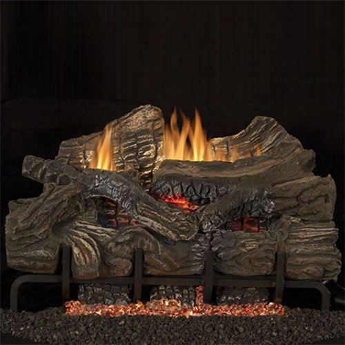 Superior Firepla Ces Lbg18sm-bge1 18"" Smokey Mountain Log Contrive With 18"" Ramp Burner, Loose Ember And Thermostat Control