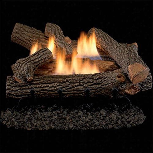 Superior Fireplaces Lvd18ch-vd1824 18"" Crescent Hilll Log Set  With 18""/24"" Dual Yellow Flame Burner And Manual Control