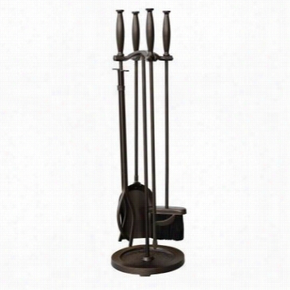 Uniflame F-1665 5 Piece Fireseet In Bronze With Cylinder Handles