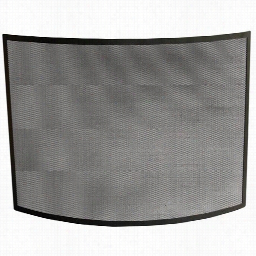 Uniflame S-1042 Single Panel Curved Black Wrrought Iron Hide