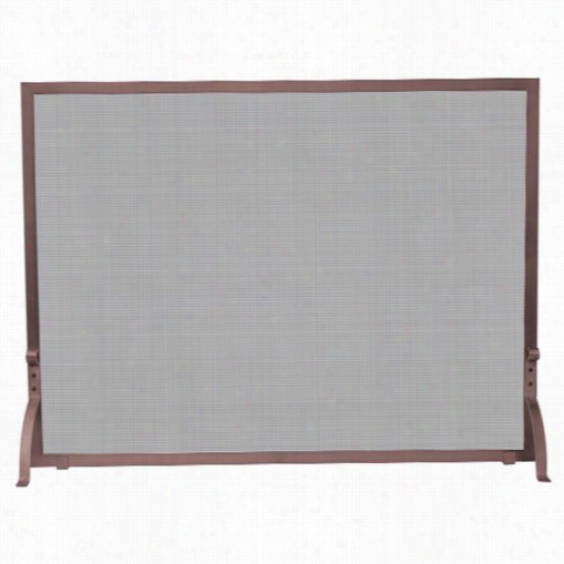 Uniflame S-1301 33""h Single Panel Fireplace Screen In Antiqur Copper