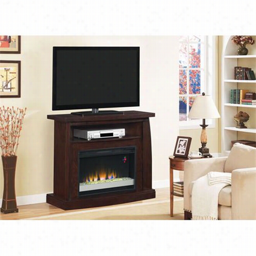 Classic Flame2 6de6989-x144 Bolmerang Dual Entertanim Ent Mantel In Midnight Cherry