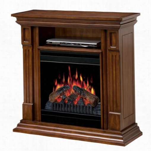 Dimp Lex Dfp20- 1268bw Deerhurst Coner  Convetible Media Console Electric Fireplace In Burnishhedwalnut Wih Log Firebox