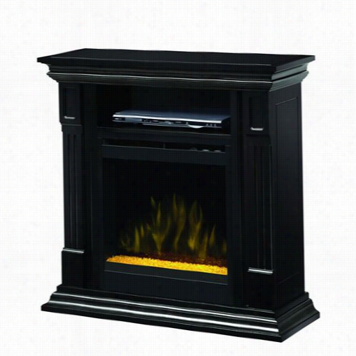 Dimplex Dfp20-1364b Deerhurst Corner Convertible Media Console Electric Fireplace In Black With Crystal Firebox