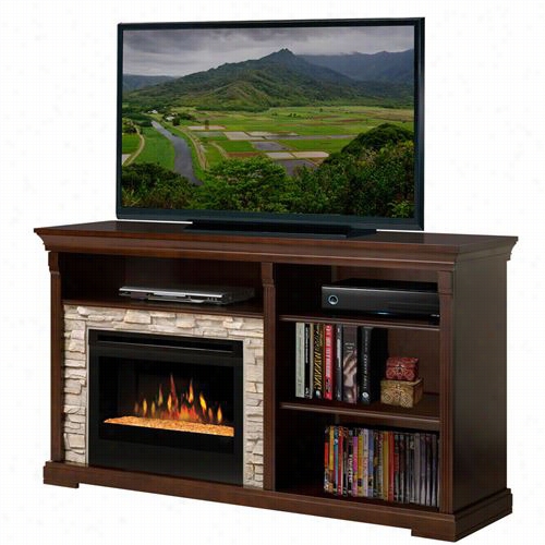 Dimplex Gds25g-1269e Edgewood Media Console Electric Fireplace In Espresso Wiith Glass Ember Bed