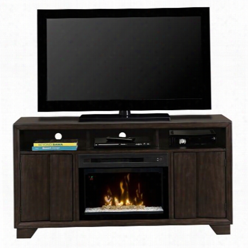 Dimplex Dgs25g-1411byg Bayne Electric Fireplace Media Console In Graphite With Acrylic Ic E
