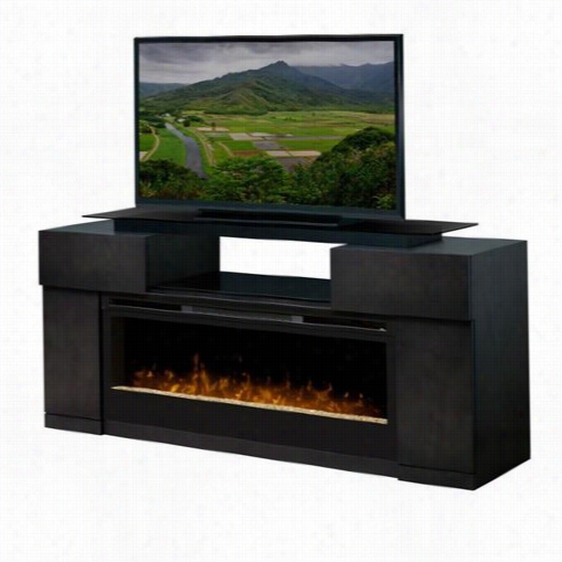 Dimplex Gds50-1243sc Concord 74&"" Media Console Electrkc Fireplace In Gray With Meia Cabinets