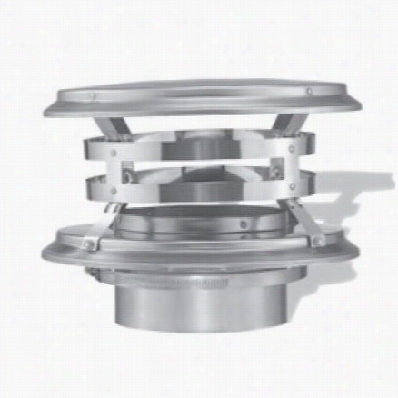 M&g Duravent 3dfs-vc 3"" Duraflex Vertical Cap In Stainless Harden