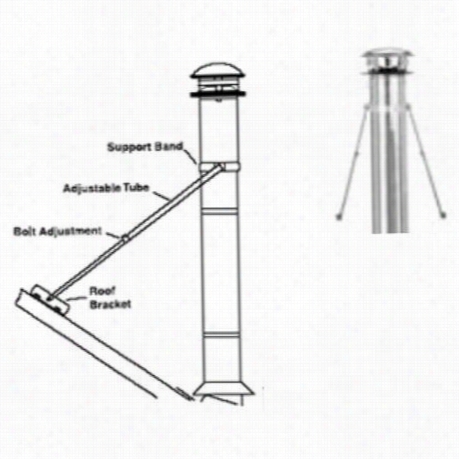Metalbest 206440 Roof Brace Kit Ultra Temp/galva Temp 6in Vneting Pipe