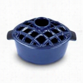 Minutema N T-50bl 2.2 Quart Enamel Steamer Lattice Tol In Bule