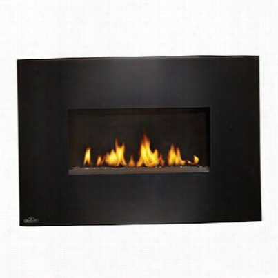 Napoleon Whvf24 Plazmafire Vent Free Wall Hanging Firepace With Catalytic Tiles And Curved Glass Front